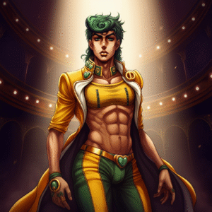 jojo fashion, JoJo fashion collage, Jotaro Kujo style, Dio Brando style, Joseph Joestar style, Enrico Pucci style, JoJo editorial style