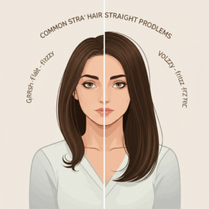 Straight hair care routine
