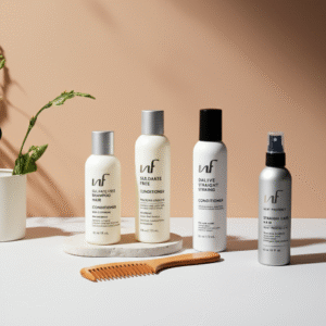 Straight hair care routine
