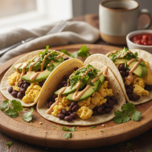 Breakfast Tacos with Chipotle Crema
