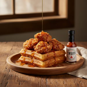 Chicken and Waffles with Hot Honey