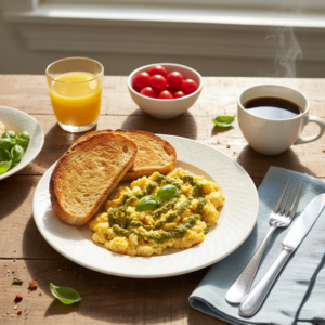 Scrambled Eggs with Pesto