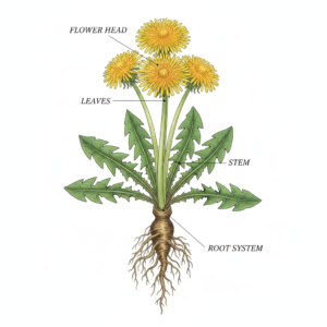 Dandelion Root Anatomy