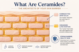 ceramides skin barrier brick wall diagram