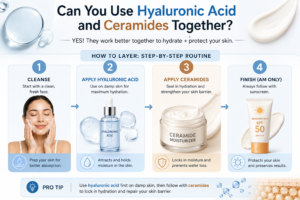 how to layer hyaluronic acid and ceramide moisturizer