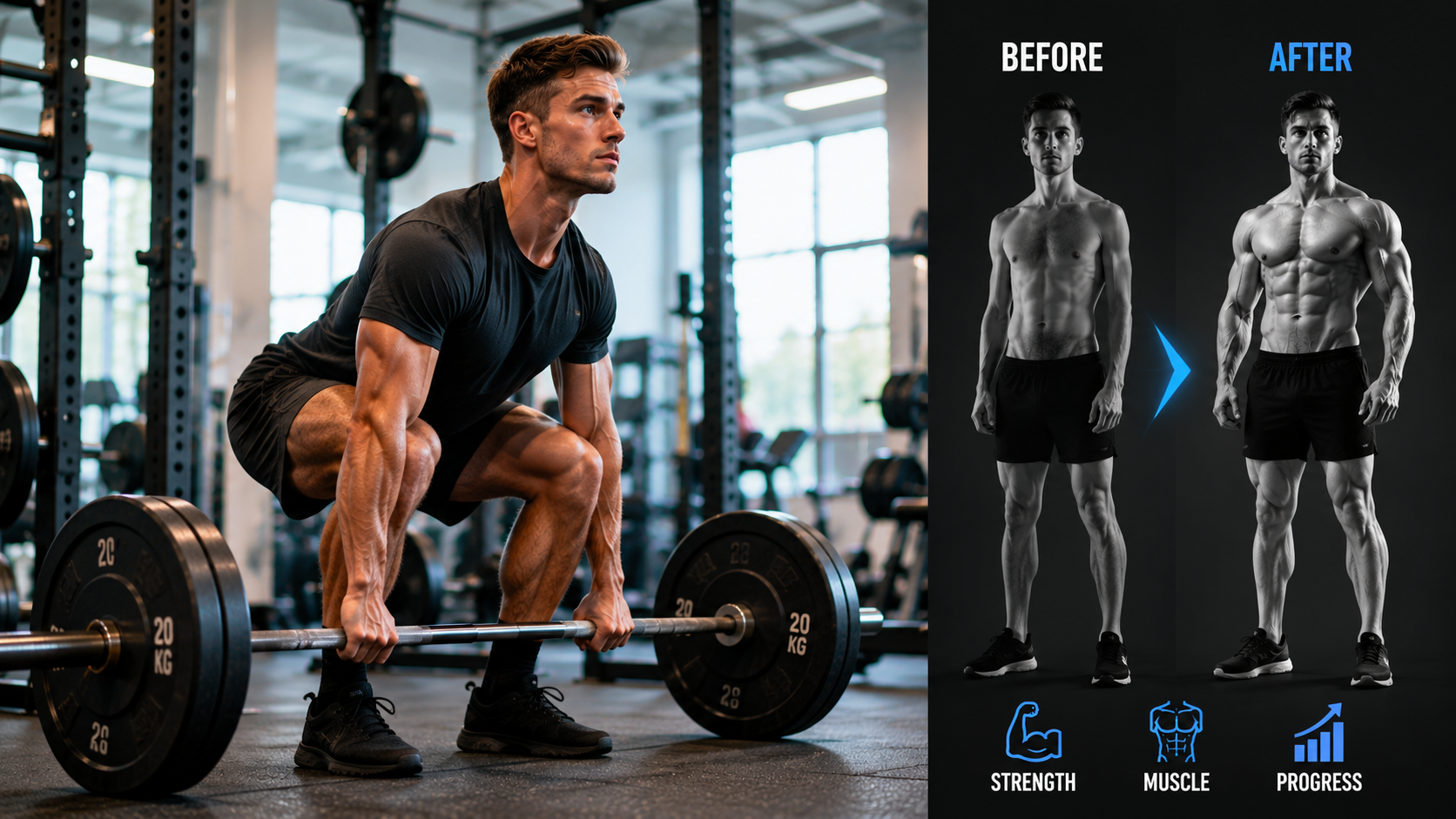 Person performing a deadlift with proper form during strength training for weight loss