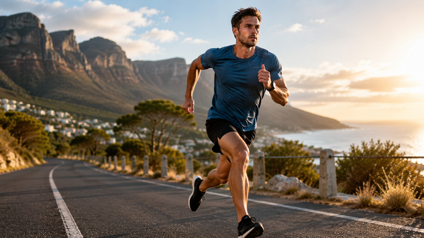 Runner in action on a trail, demonstrating high-intensity running for weight loss